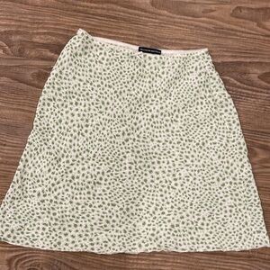 EUC Brandy Melville Clare Slip skirt green/white leopard xs/s ~ $35